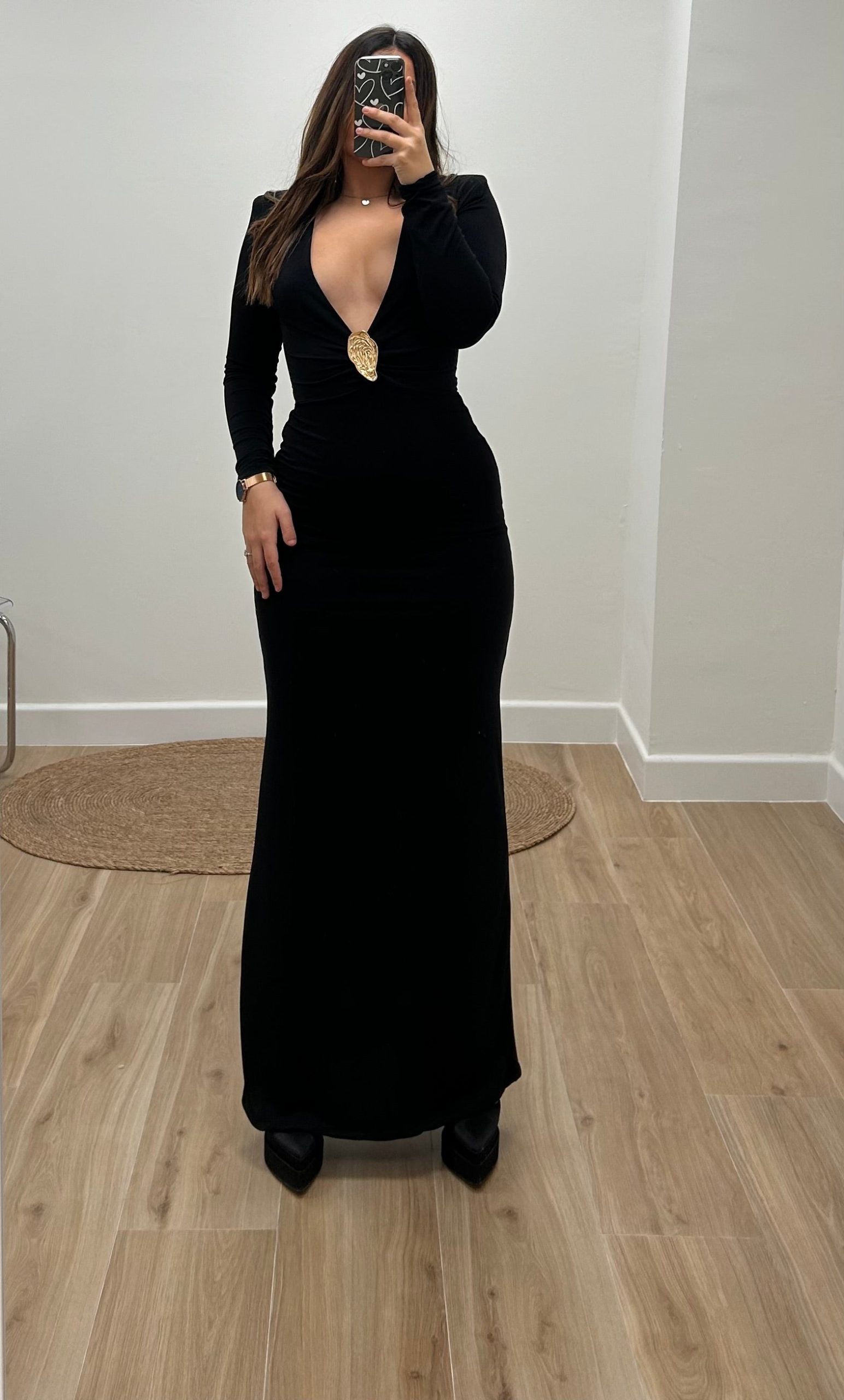 VESTIDO CON DETALLE DORADO - Imagen 5