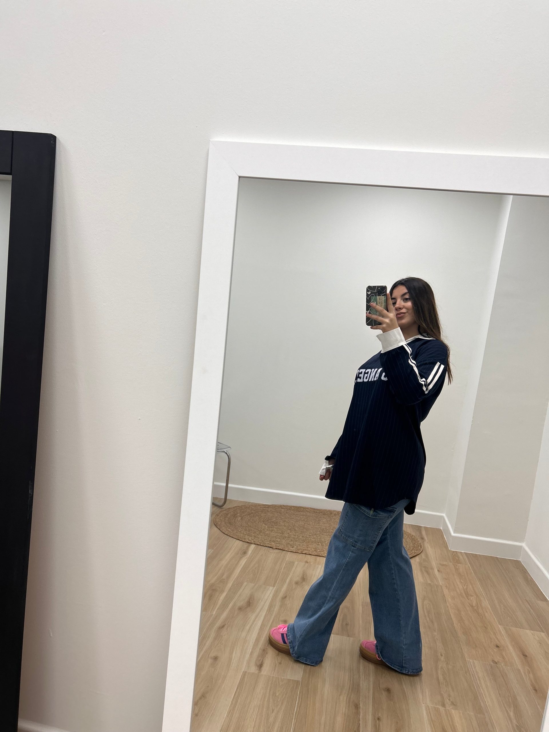 CAMISA OVERSIZE LOS ANGELES AZUL MARINO - Imagen 9