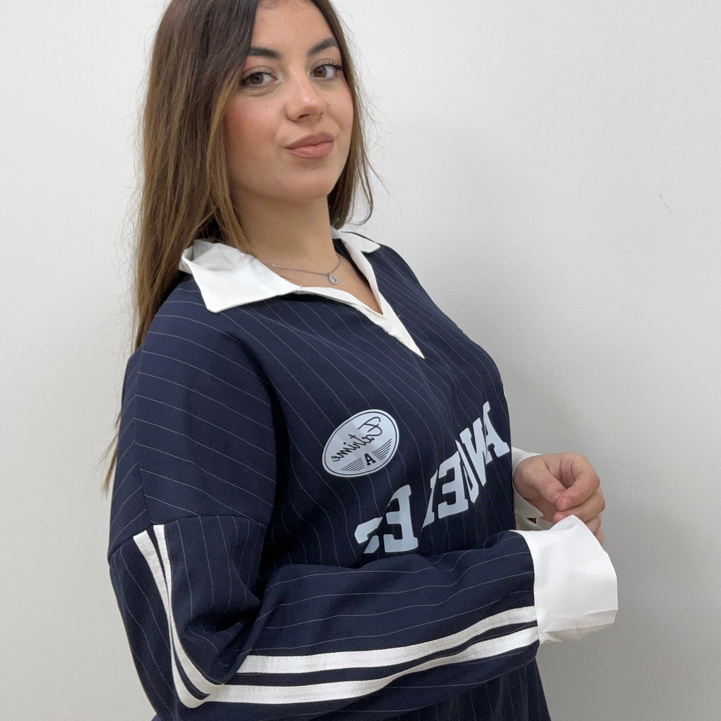 CAMISA OVERSIZE LOS ANGELES AZUL MARINO